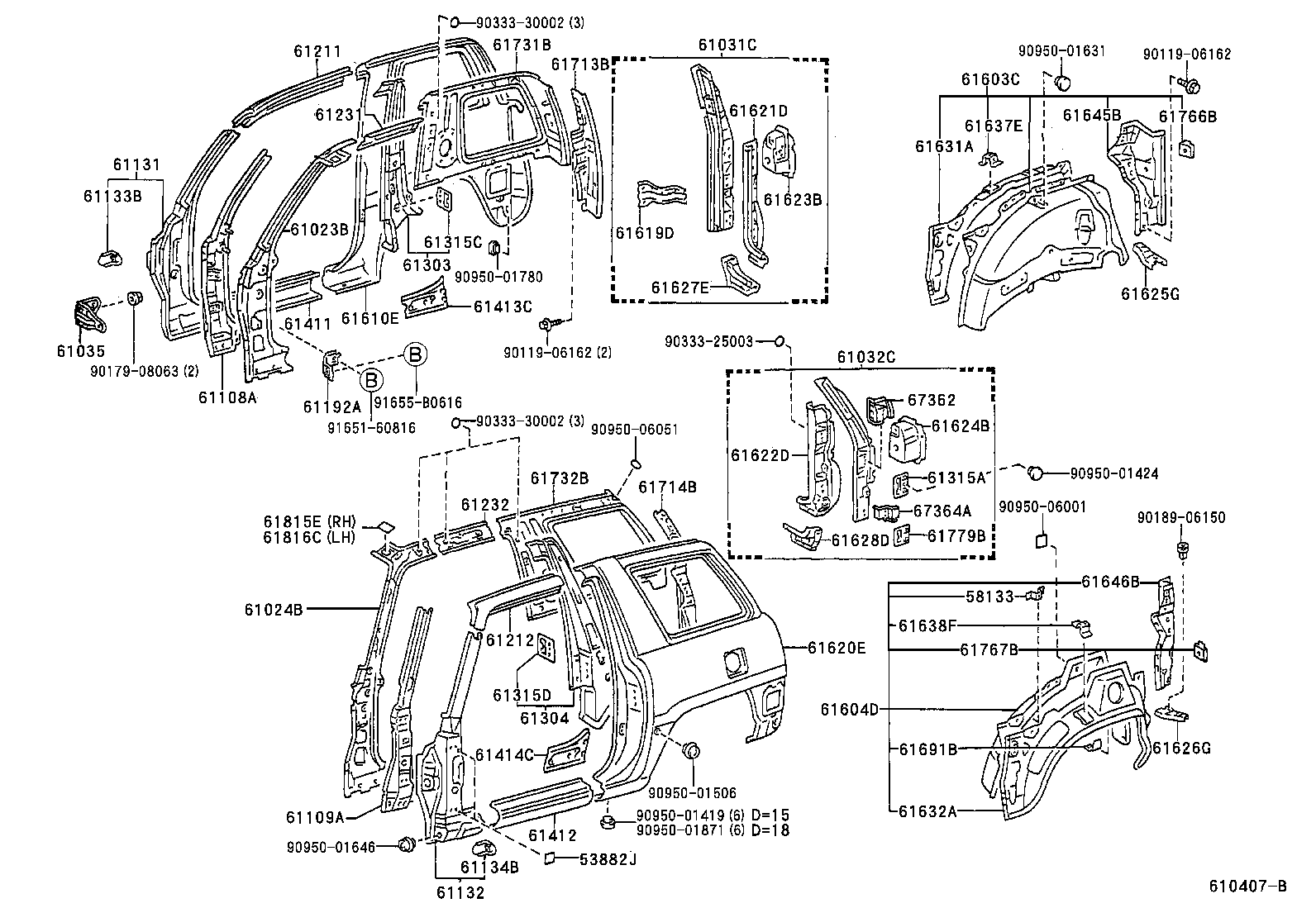 61023-42902 PILLAR SUB-ASSY, FRONT BODY, INNER RH product image