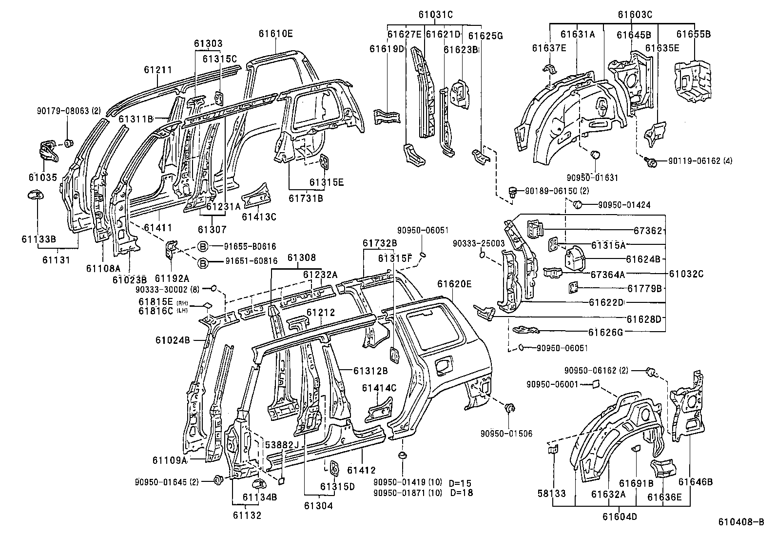 61023-42902 PILLAR SUB-ASSY, FRONT BODY, INNER RH product image