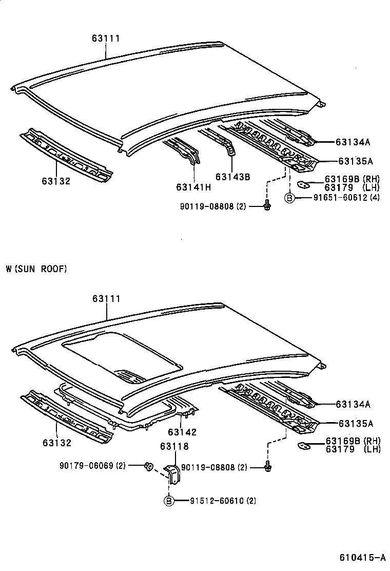 63111-02100 PANEL, ROOF product image