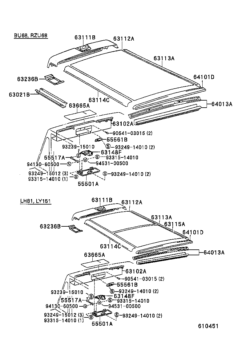 63102-25010 PANEL SUB-ASSY, WINDSHIELD HEADER product image