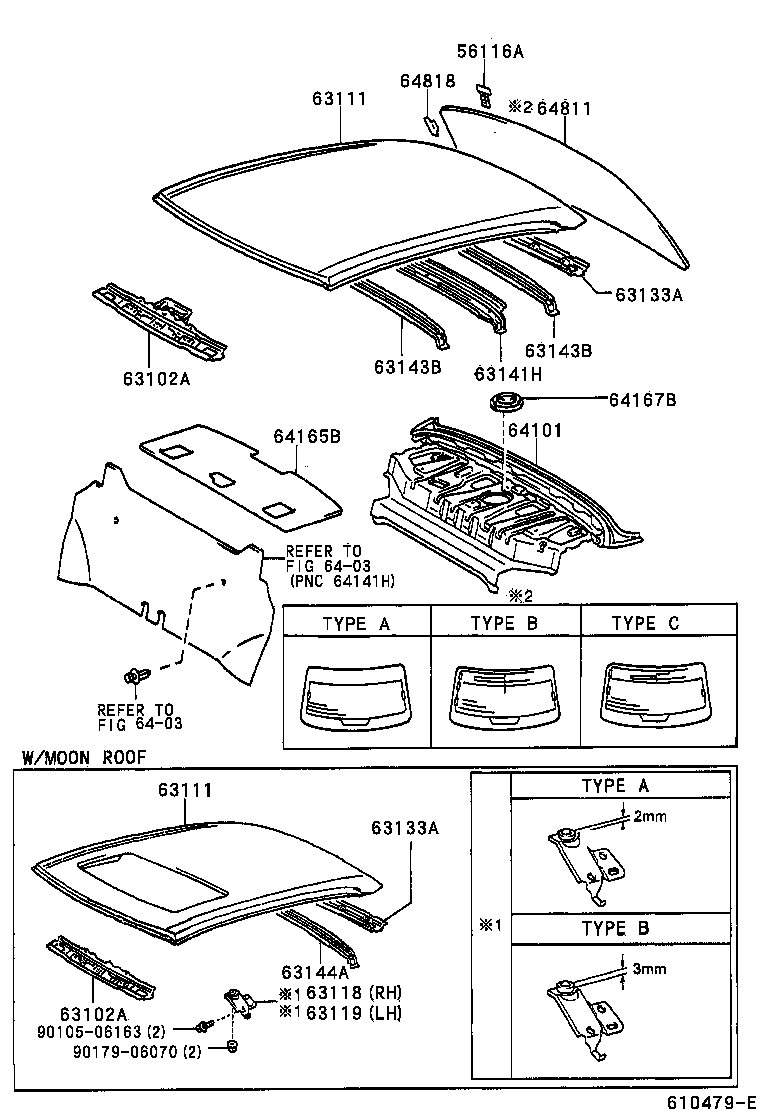 64811-AC030 GLASS, BACK WINDOW product image