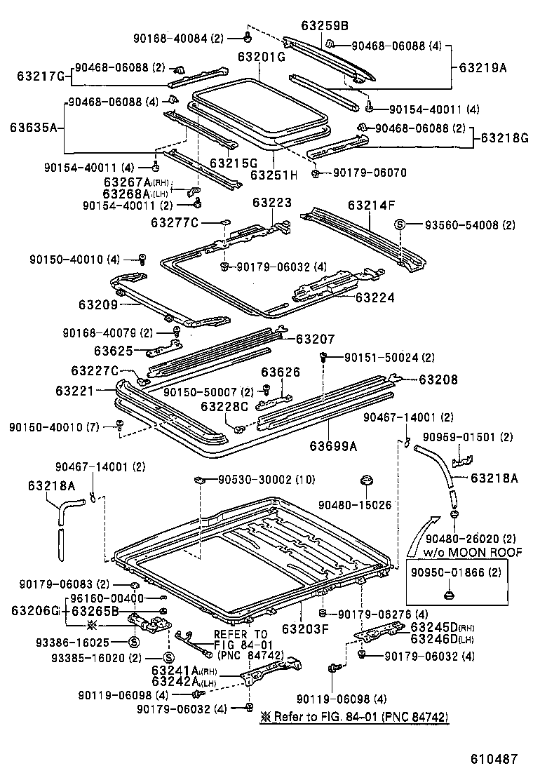 63133-32060 FRAME, BACK WINDOW product image