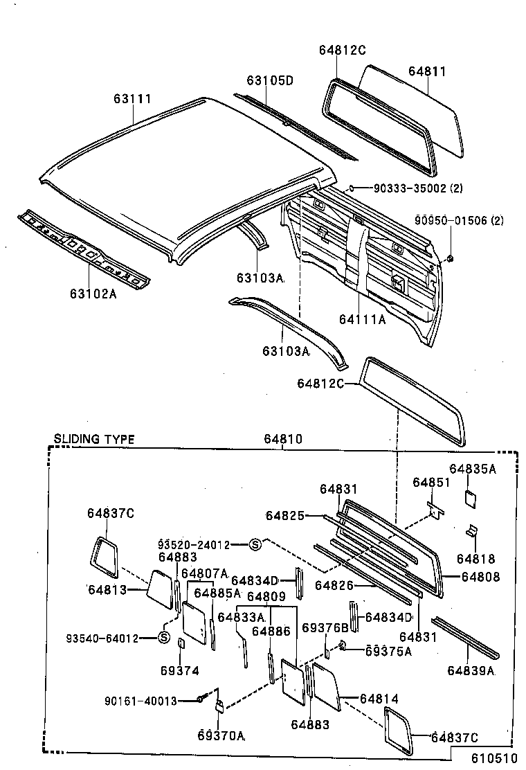 63111-35110 PANEL, ROOF product image