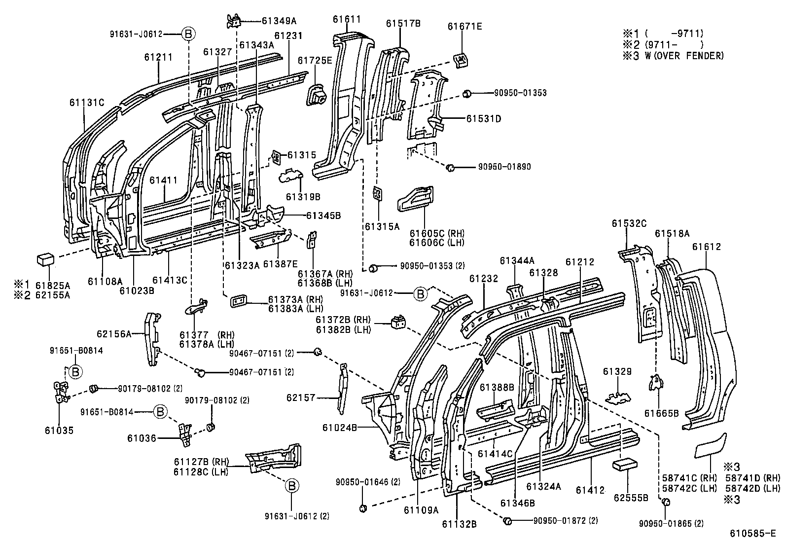 58741-35010 PROTECTOR, REAR WHEEL EXTENSION, RH product image