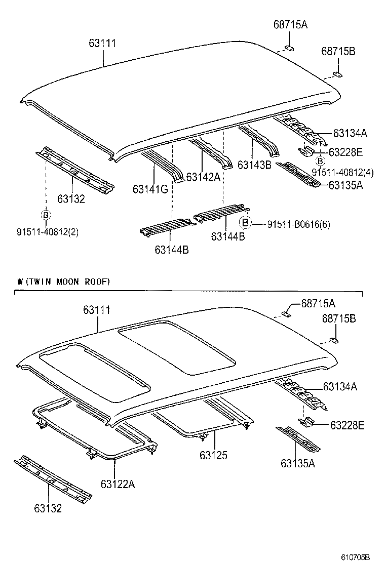 63046-28010 REINFORCEMENT, ROOF PANEL, NO.4 product image