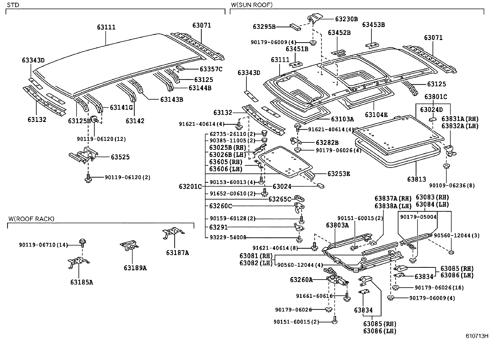 63111-28130 PANEL, ROOF product image