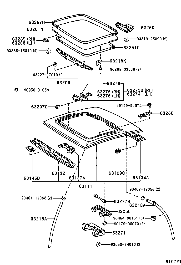 63132-42010 PANEL, WINDSHIELD HEADER, INNER product image