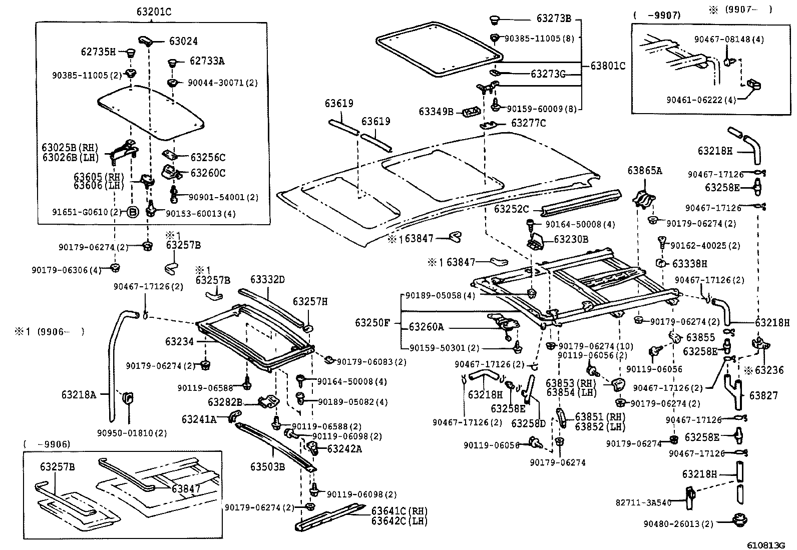 63142-26040 REINFORCEMENT SUB-ASSY, ROOF PANEL product image