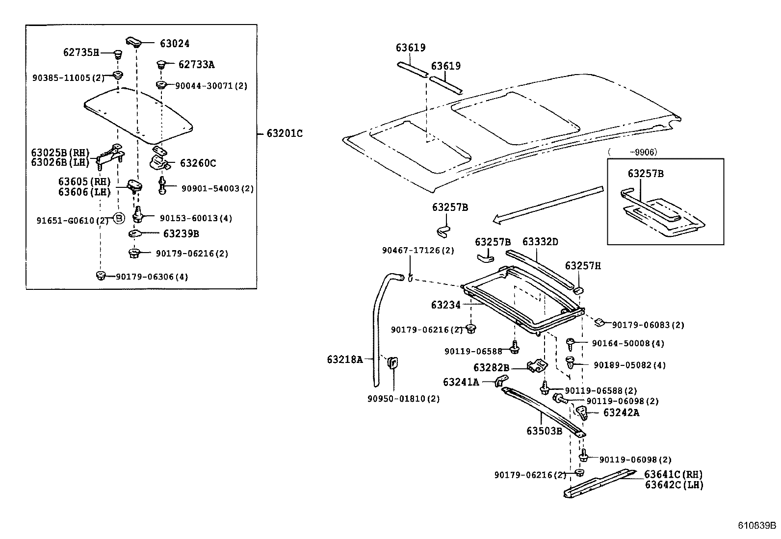 63103-26180 REINFORCEMENT, ROOF PANEL, NO.1 product image