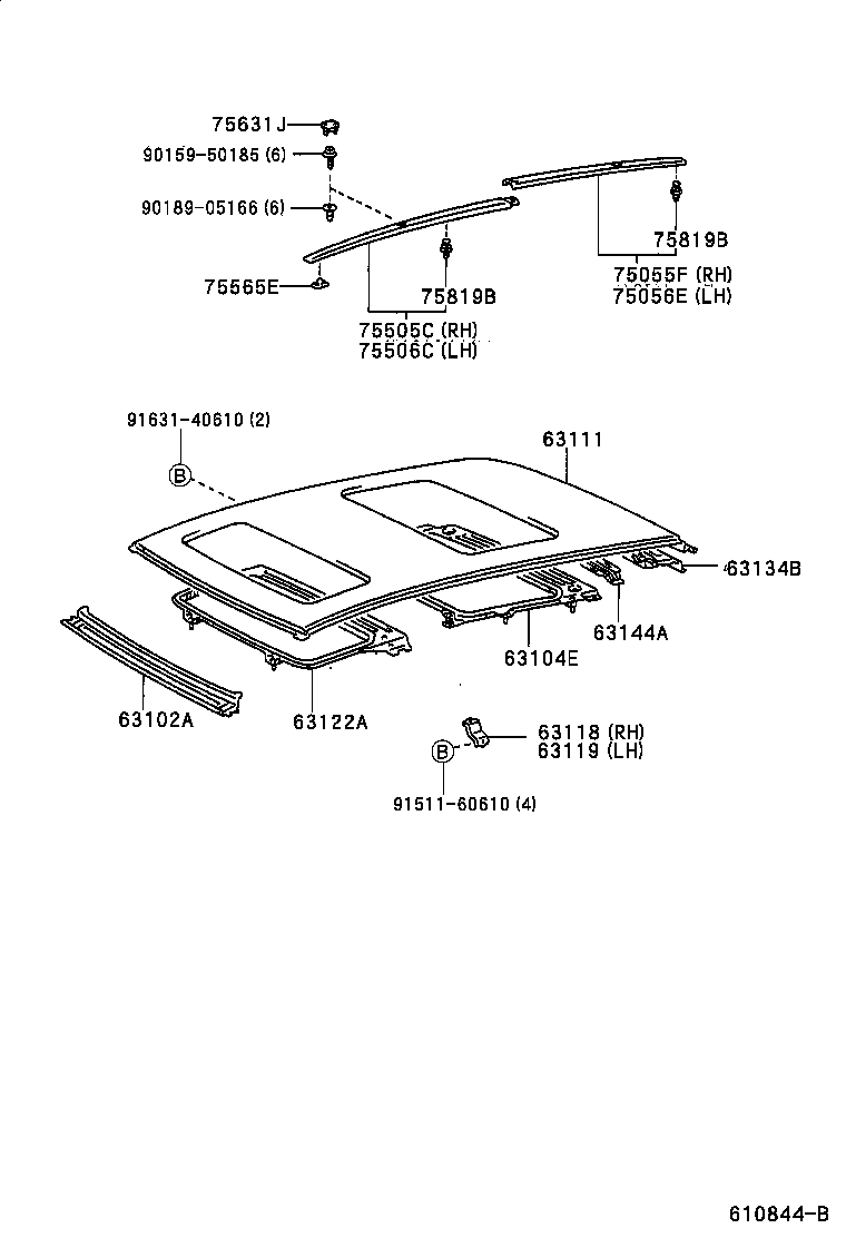 63134-32900 PANEL, BACK WINDOW, UPR OUTER product image