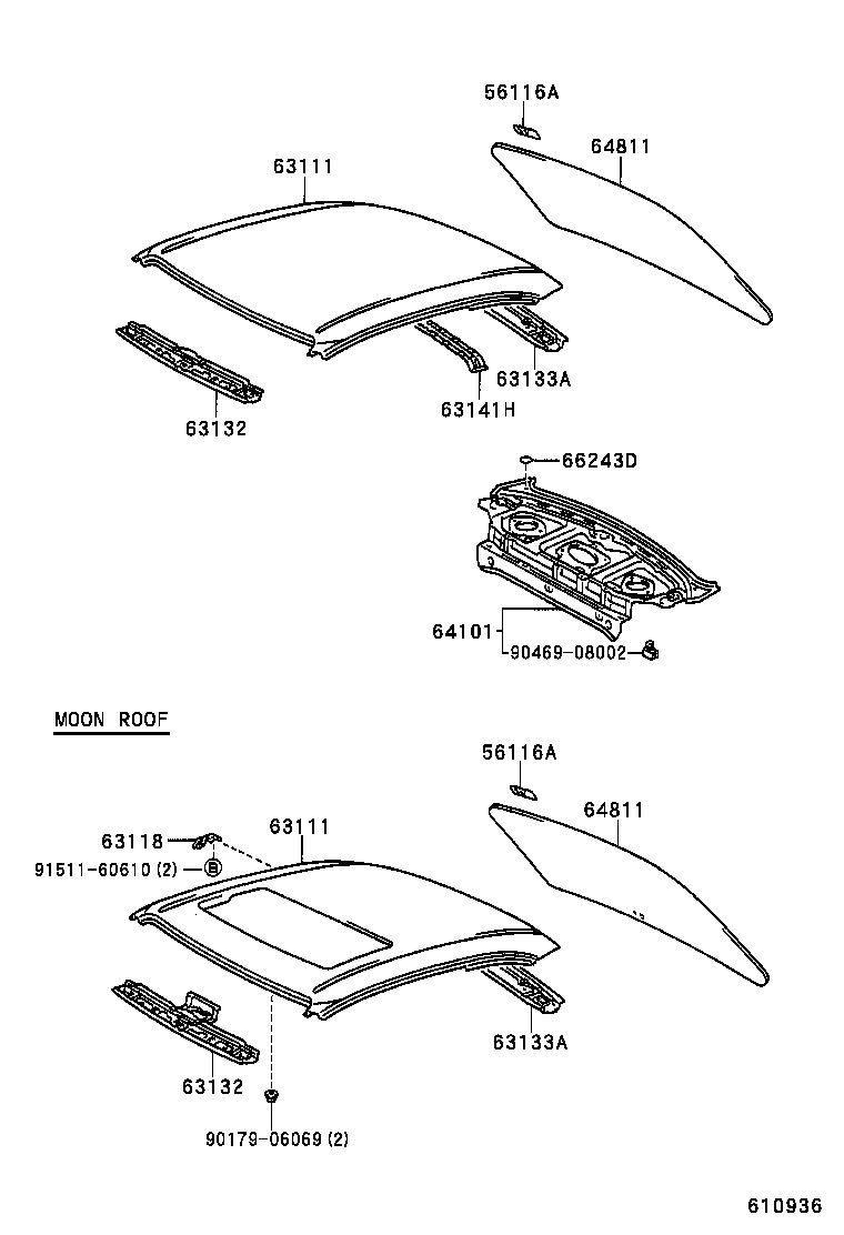 63102-12130 PANEL, WINDSHIELD HEADER, INNER product image
