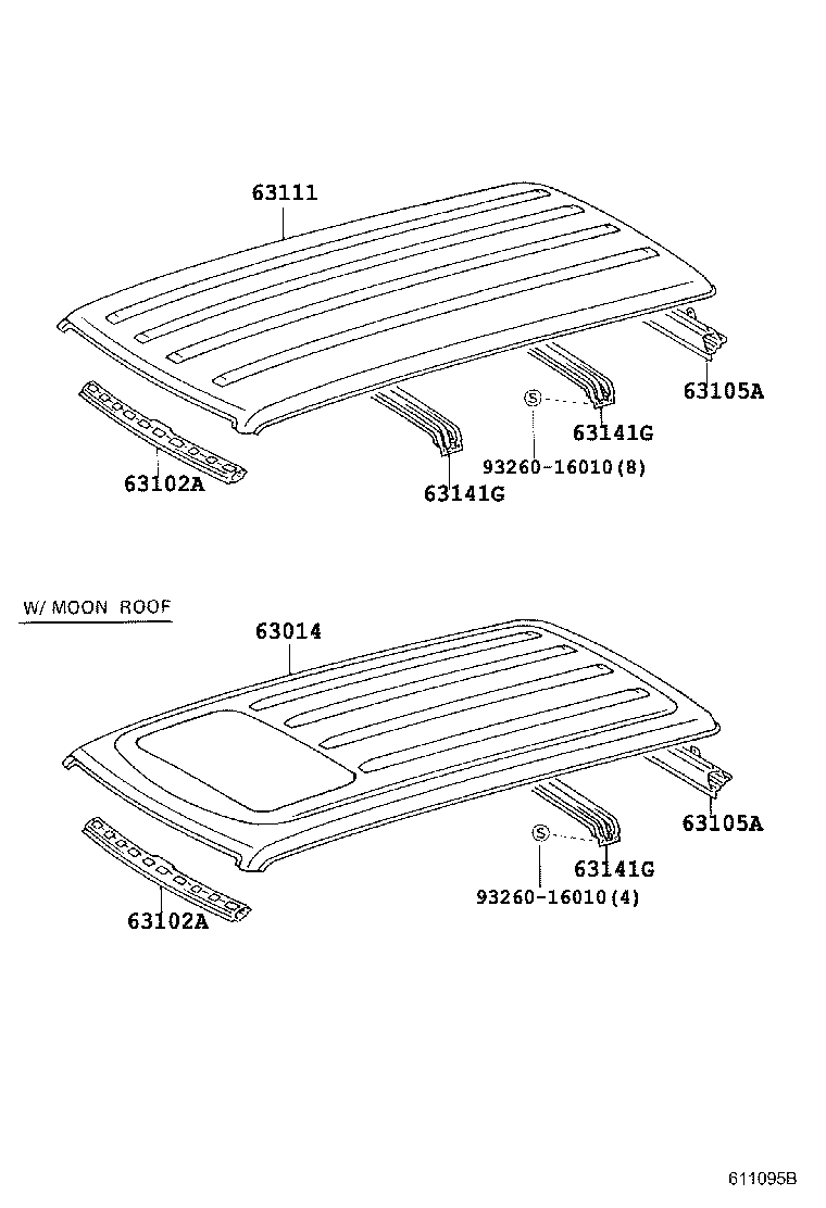63111-60140 PANEL, ROOF product image
