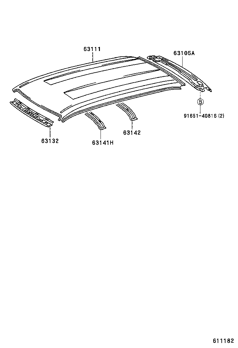 63105-13110 FRAME SUB-ASSY, BACK DOOR OPENING product image