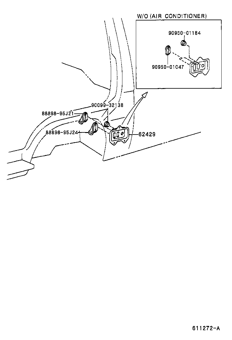 76607-29335 MUDGUARD SUB-ASSY, QUARTER PANEL, REAR RH product image