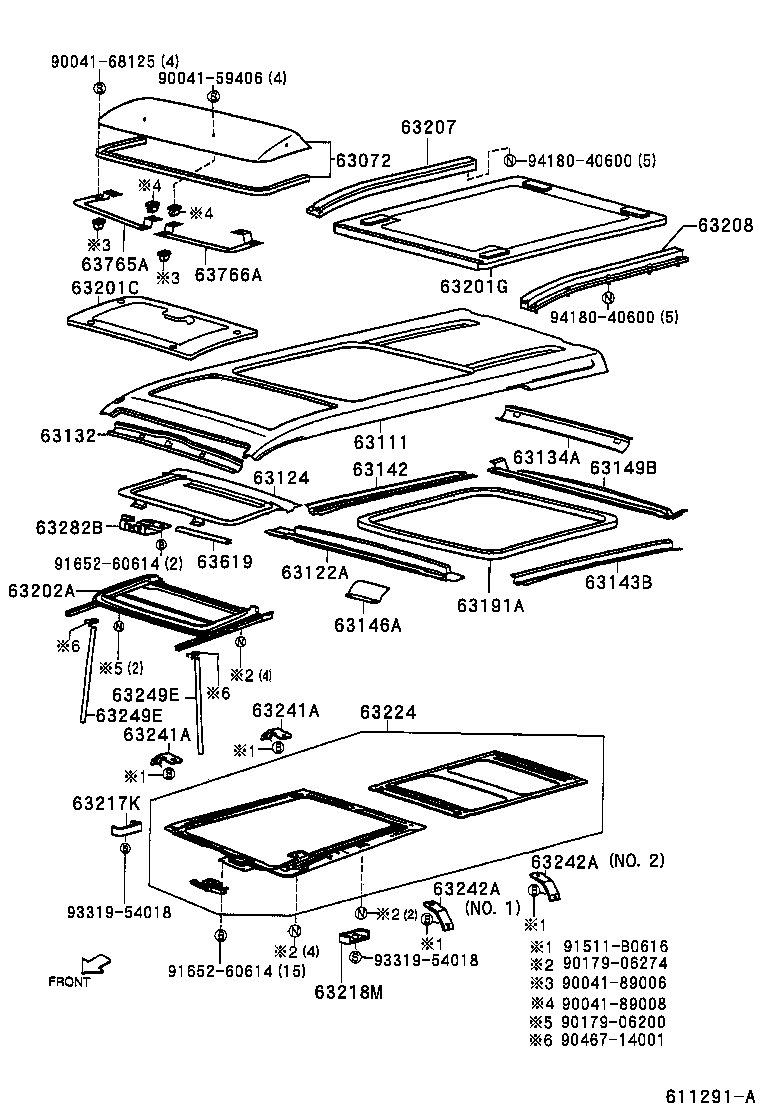 61348-97502 REINFORCEMENT, ROOF PANEL, NO.2 product image