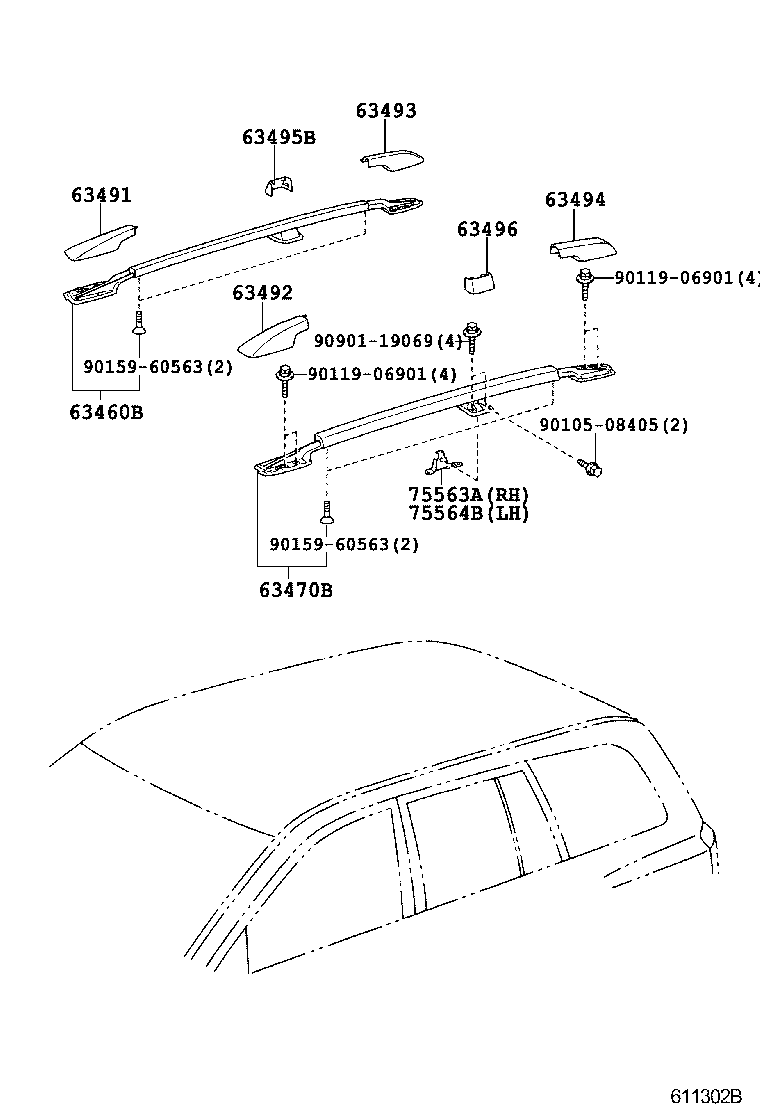 63102-48900 PANEL, WINDSHIELD HEADER, INNER product image