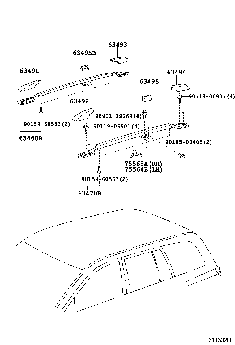 63102-48903 PANEL, WINDSHIELD HEADER, INNER product image