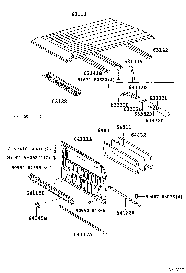 63132-37133 PANEL, WINDSHIELD HEADER, INNER product image