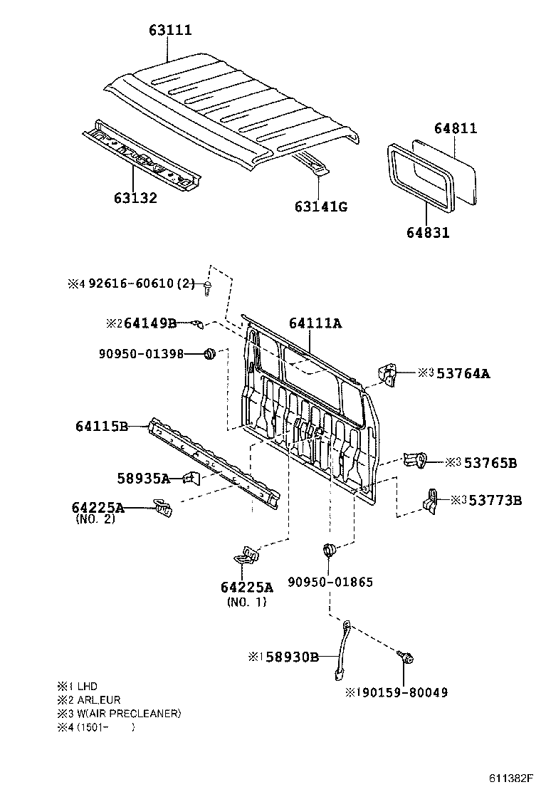 63132-37072 PANEL, WINDSHIELD HEADER, INNER product image
