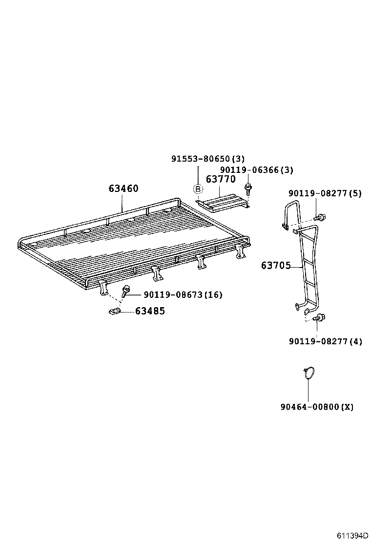 61277-36010 JOINT, ROOF DRIP CHANNEL product image