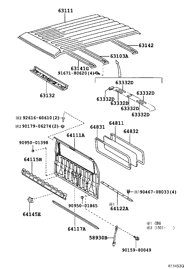 63132-37072 PANEL, WINDSHIELD HEADER, INNER product image
