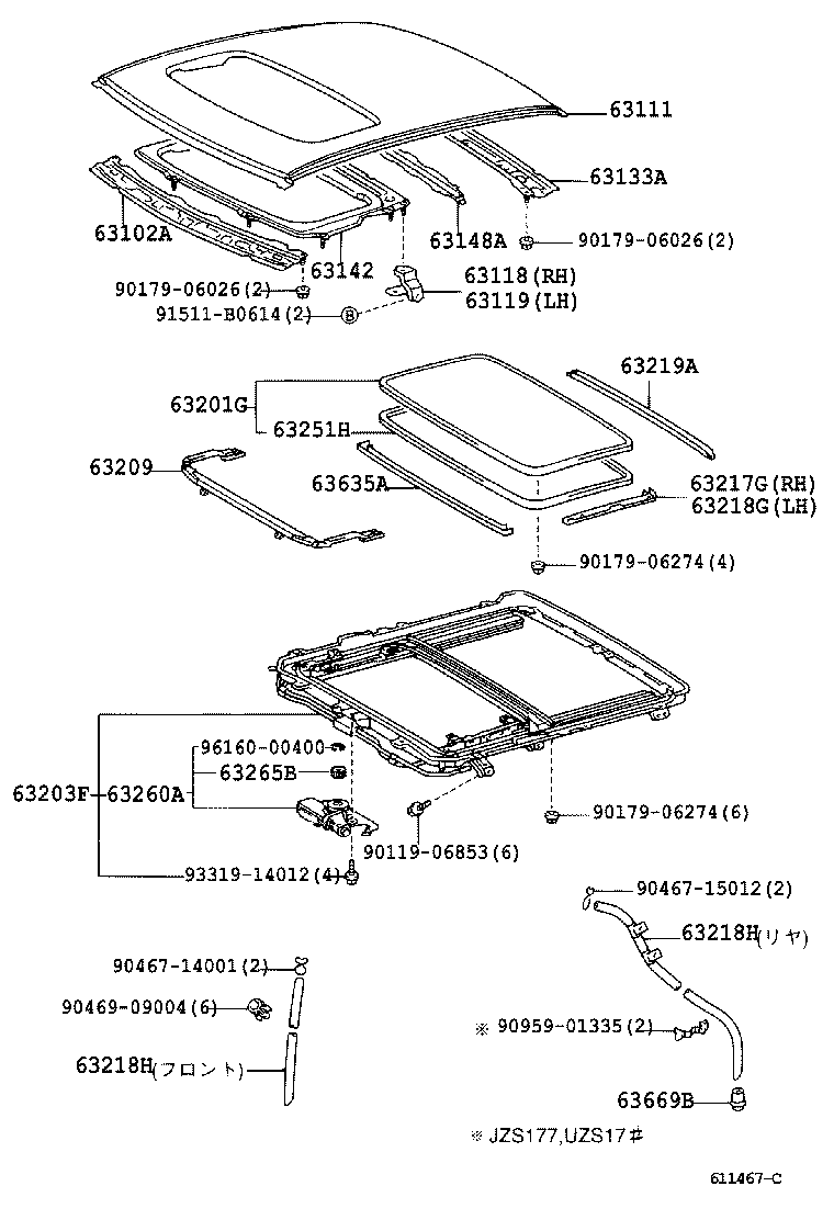 63102-30210 PANEL SUB-ASSY, WINDSHIELD HEADER product image