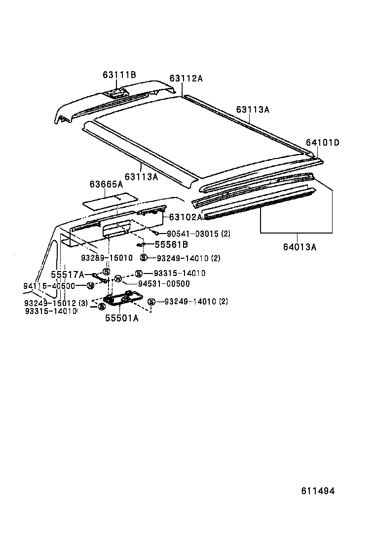 63102-90F02 PANEL SUB-ASSY, WINDSHIELD HEADER product image