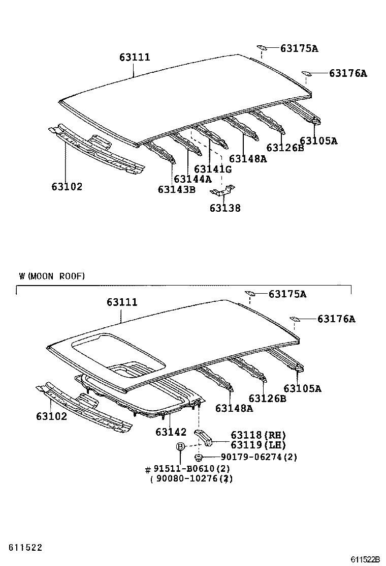63103-02010 REINFORCEMENT, ROOF PANEL, NO.2 product image
