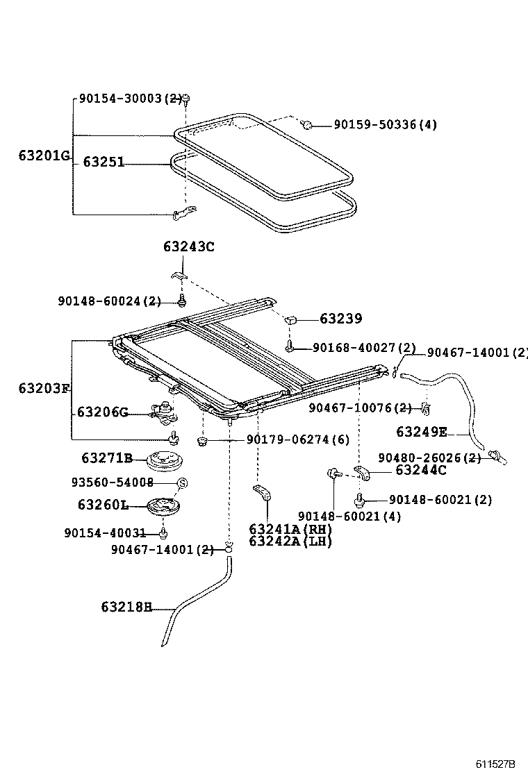 63132-52010 PANEL, WINDSHIELD HEADER, INNER product image