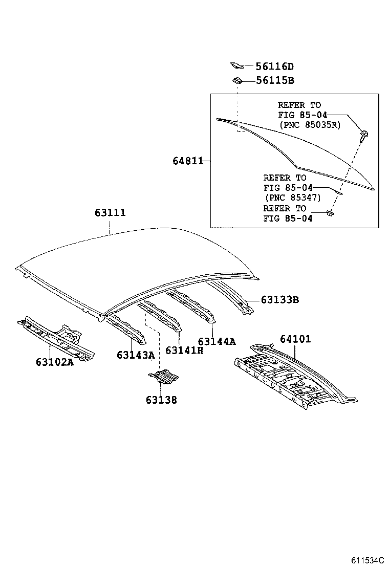 63138-20040 BRACKET, DOME LAMP, NO.2 product image