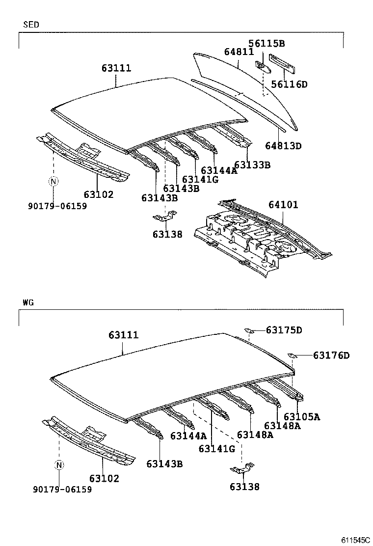 63111-02110 PANEL, ROOF product image