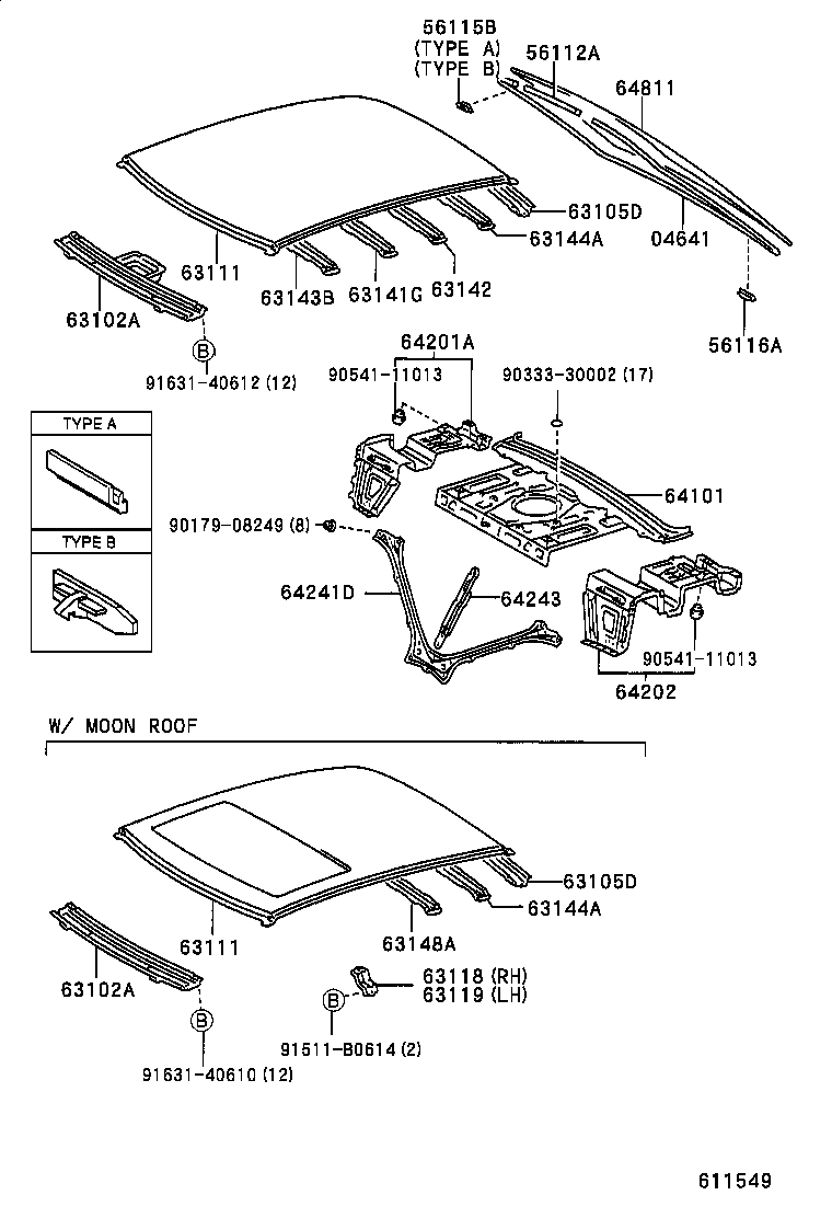 63102-30160 PANEL SUB-ASSY, WINDSHIELD HEADER product image