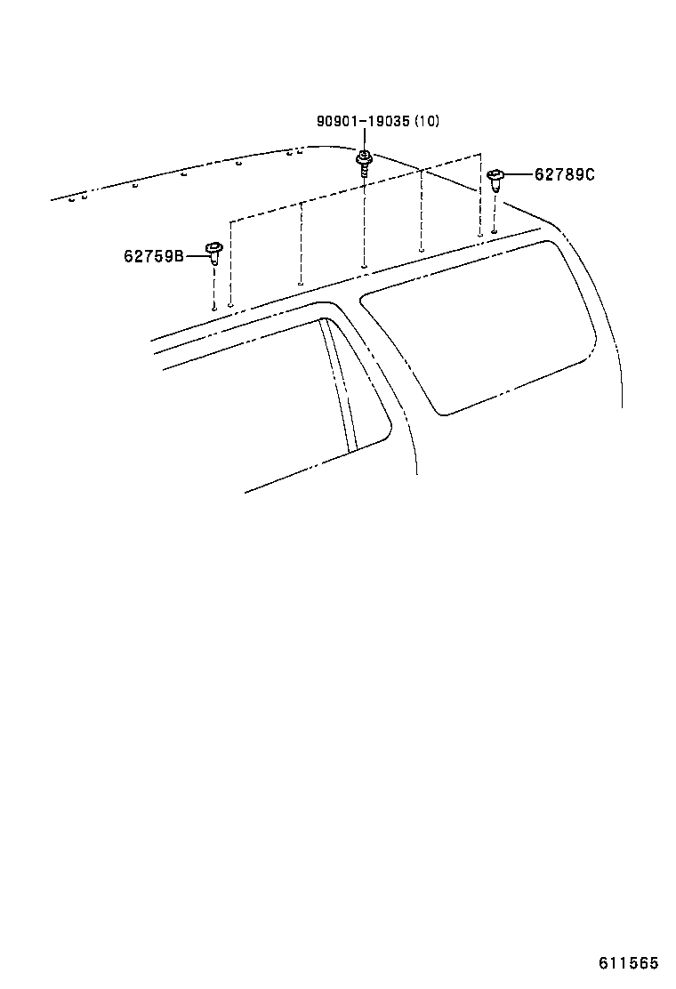 63143-35010 REINFORCEMENT, ROOF PANEL product image