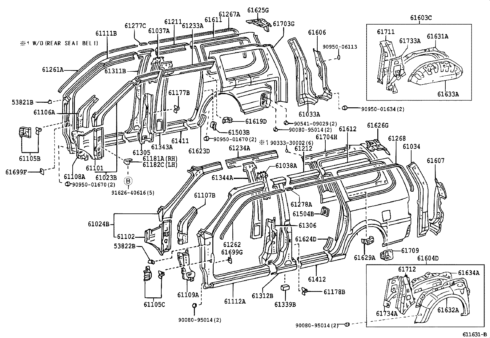 61023-0B080 PILLAR SUB-ASSY, FRONT BODY, INNER RH product image