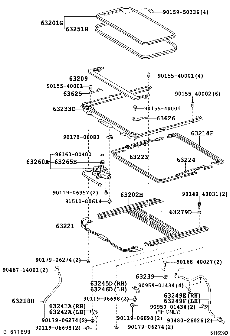 63111-0D900 PANEL, ROOF product image