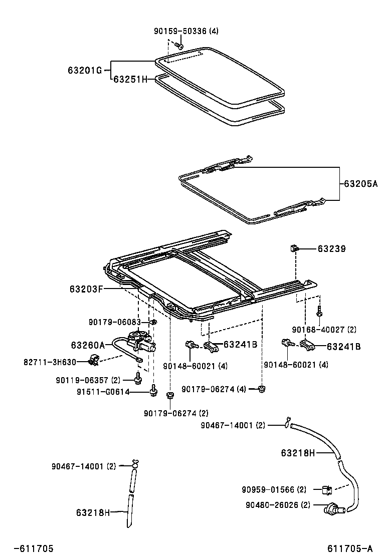 63138-12010 BRACKET, DOME LAMP, NO.2 product image