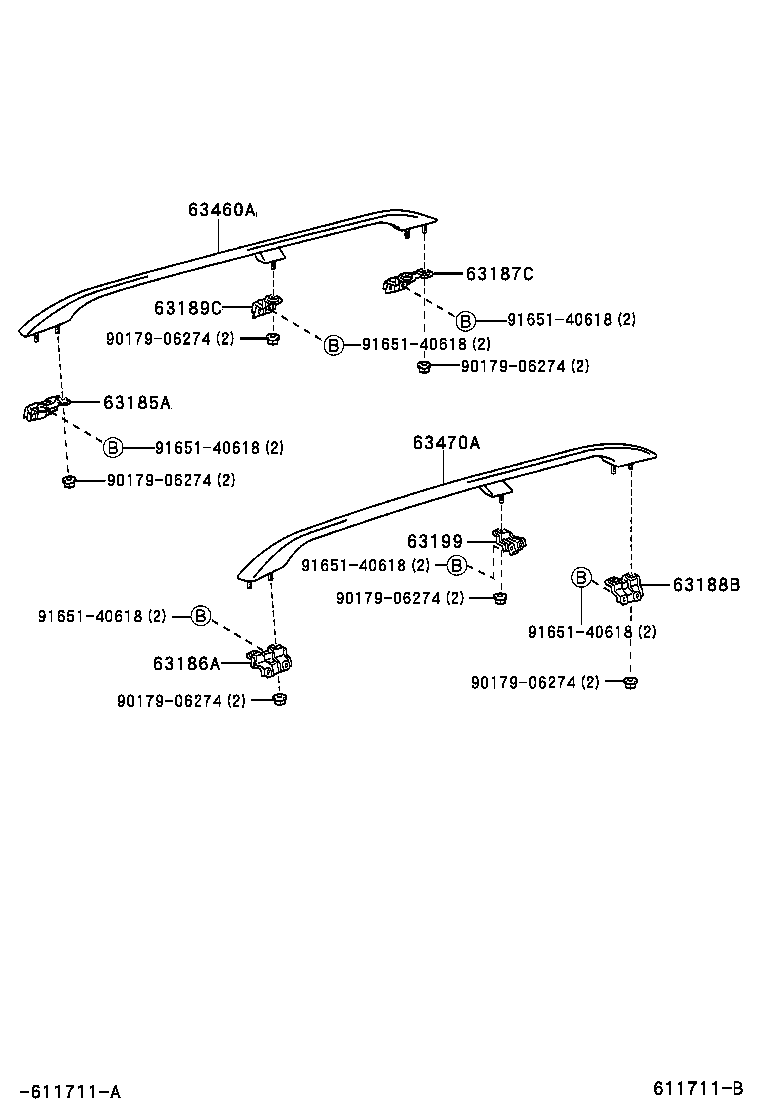 63111-0B080 PANEL, ROOF product image