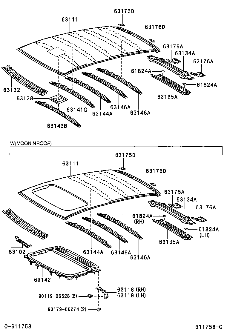 63132-05031 PANEL, WINDSHIELD HEADER, INNER product image