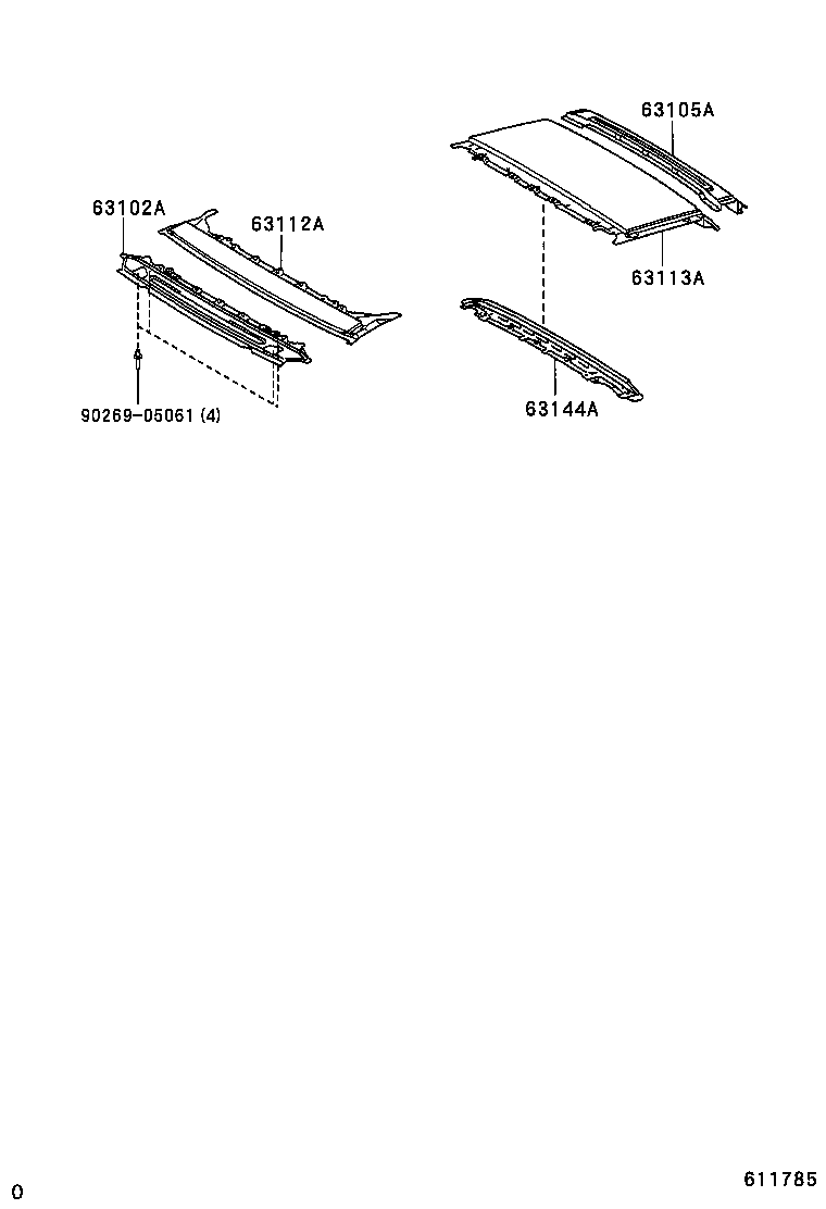 63187-48010 BRACKET, ROOF RACK, FRONT product image
