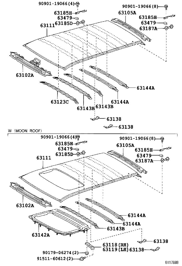 63187-48010 BRACKET, ROOF RACK, FRONT product image