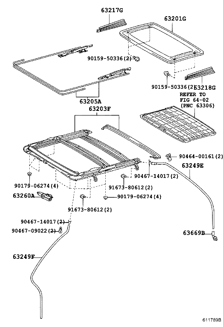 63187-48010 BRACKET, ROOF RACK, FRONT product image