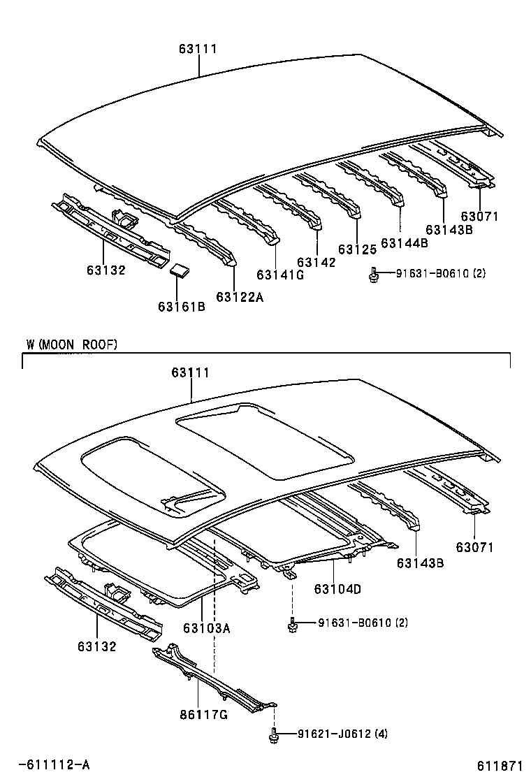 63102-28010 PANEL, WINDSHIELD HEADER, INNER product image