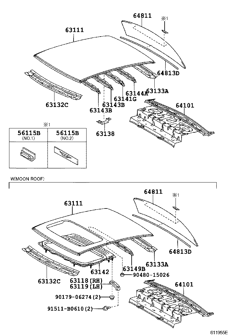63111-02200 PANEL, ROOF product image