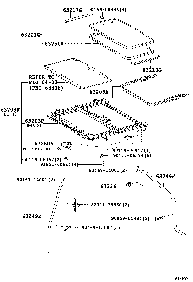 63132-33040 PANEL, WINDSHIELD HEADER, INNER product image