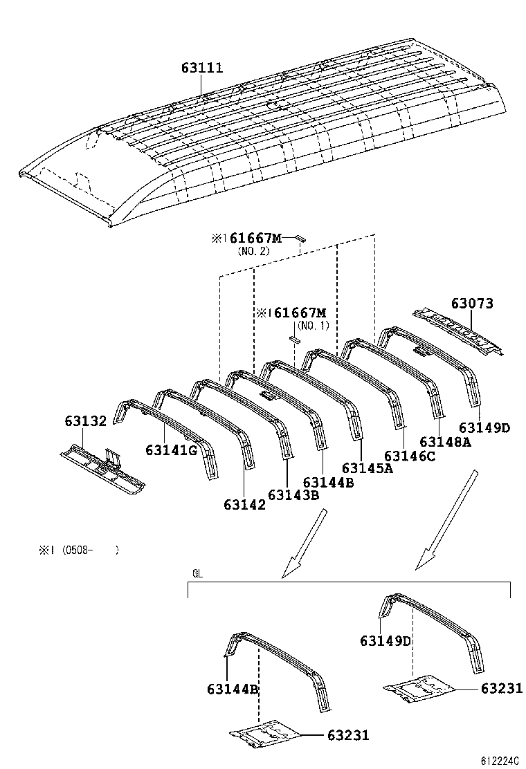 63102-26090 PANEL, WINDSHIELD HEADER, INNER product image