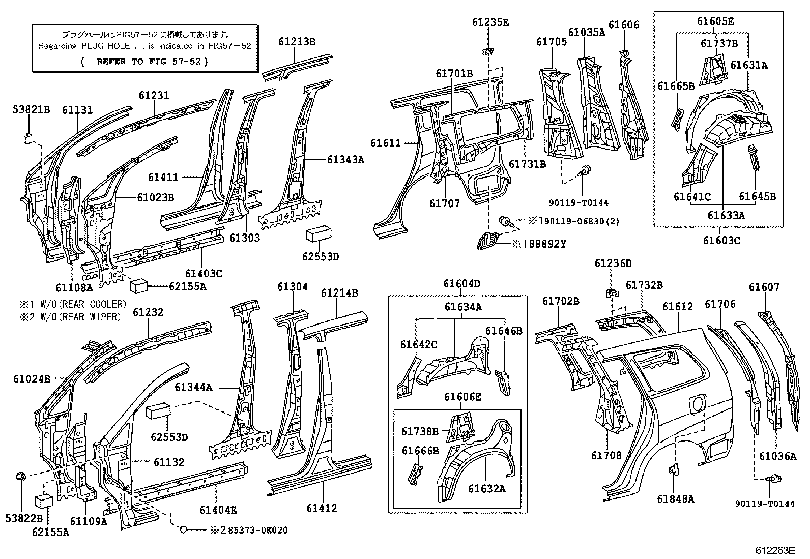 61024-0K080 PILLAR SUB-ASSY, FRONT BODY, INNER LH product image