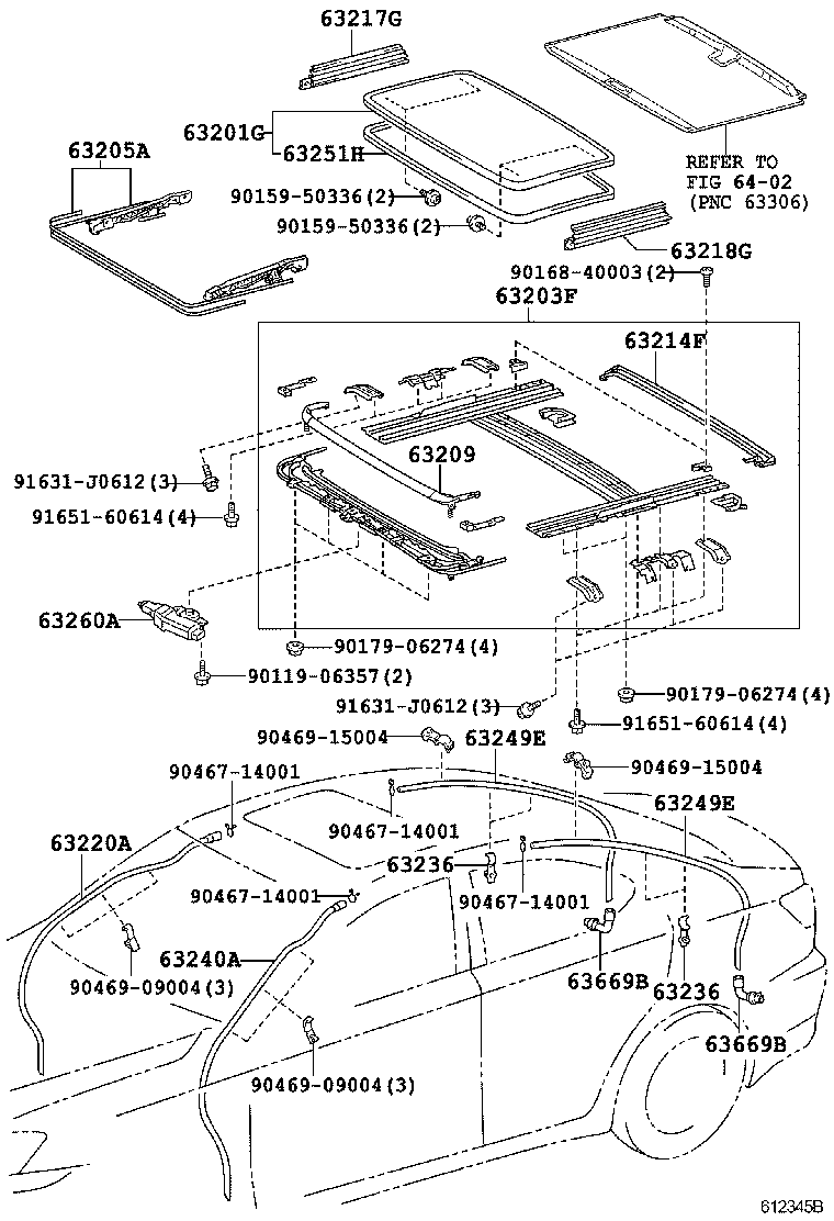 64801-53012 GLASS, BACK WINDOW product image