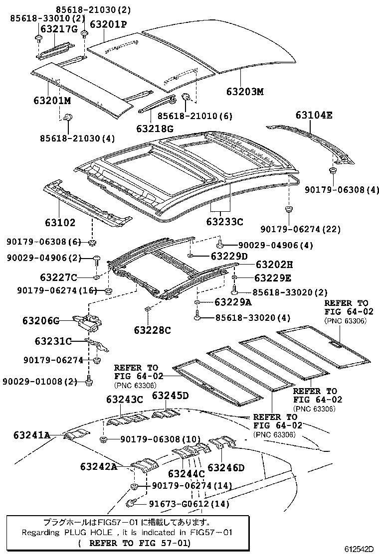 63111-33280 PANEL, ROOF product image