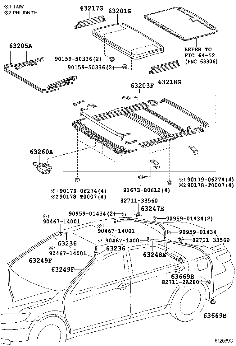 63138-06050 BRACKET, DOME LAMP, NO.2 product image