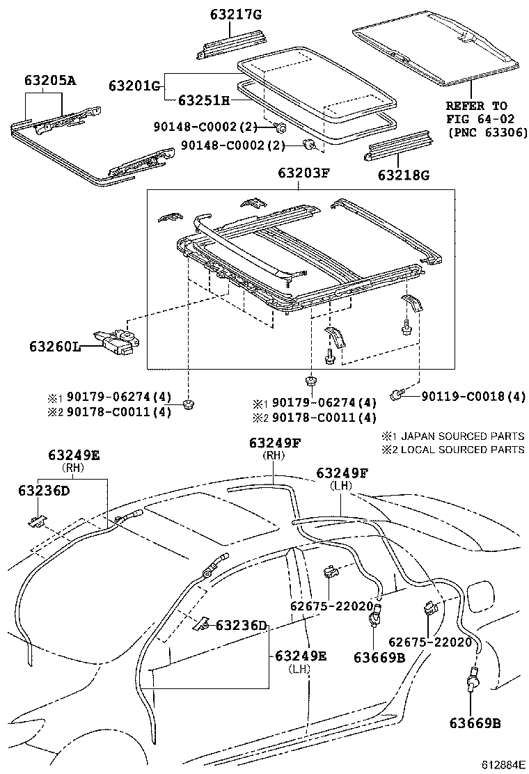 63102-02090 PANEL SUB-ASSY, WINDSHIELD HEADER product image